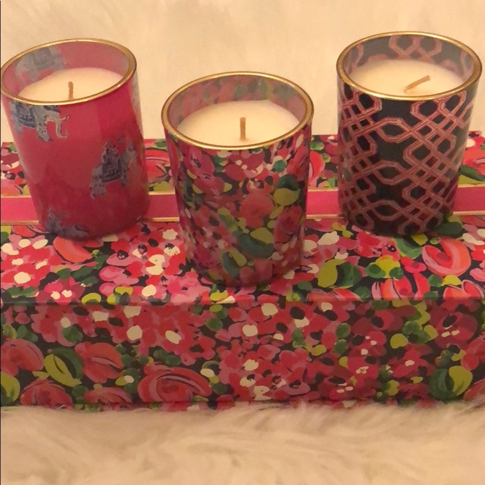 Lilly Pulitzer 3 Piece Candle Set